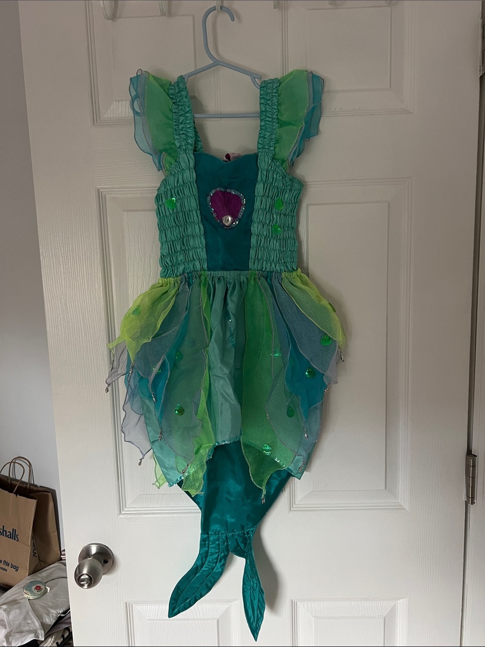 Lucy Locket Luxury Mermaid Dress Up Halloween Costume - Turquoise & Teal - 6yr